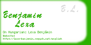 benjamin lexa business card